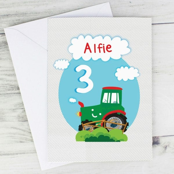 Personalised Memento Company Personalised Tractor Birthday Card