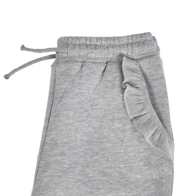 Smart Living Girls Pocket Frill Joggers - Grey