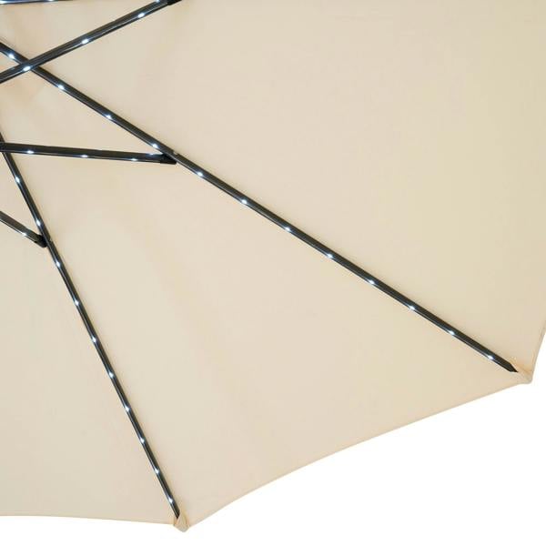 Jardi LED Tilt Parasol 2.7m – Cream