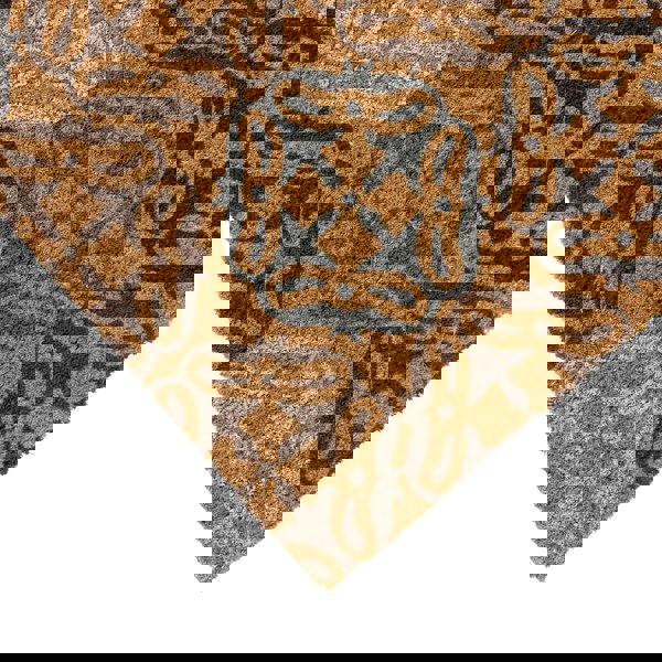 JVL Eco-Friendly Latex Backed Coir Entrance Doormat, 45x75cm - Tiles