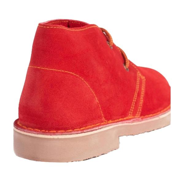 Roamers Adults Unisex Real Suede Unlined Desert Boots - Red - 