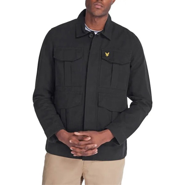 Lyle & Scott Large Pockets Black Utility Jacket - Black