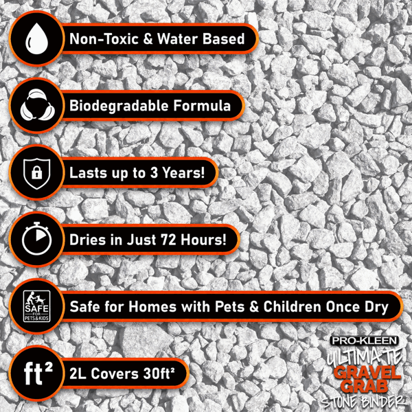 ProKleen Pro-Kleen 2L Gravel Grab Stone Binder Fixing Spray