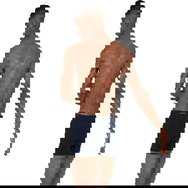 Navy Speedo Essential Endurance Plus swim trunk with textured boxer briefs