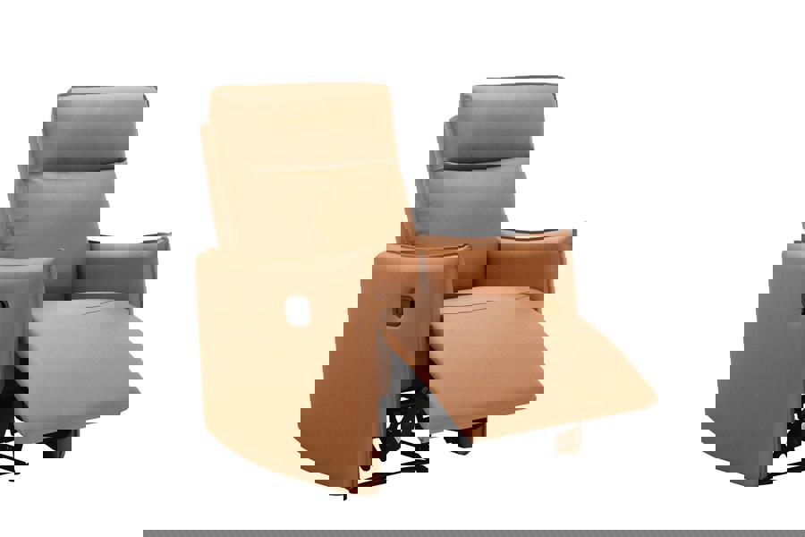 Dorel Home Lugo Manual Recliner Sofa (Cognac PU)