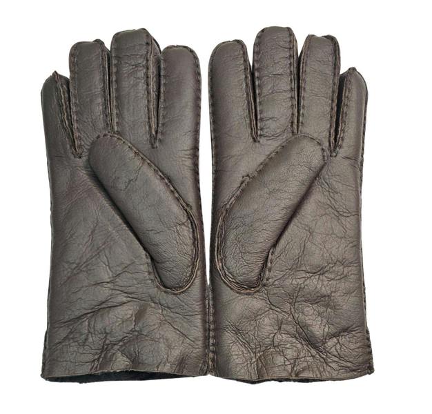 Infinity Leather Mens Brown Luxury Sheepskin Leather Gloves
