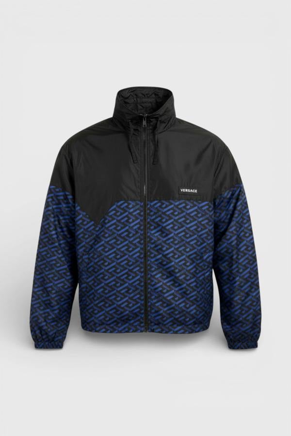 Versace Blouson Windbreaker Jacket Blue Black