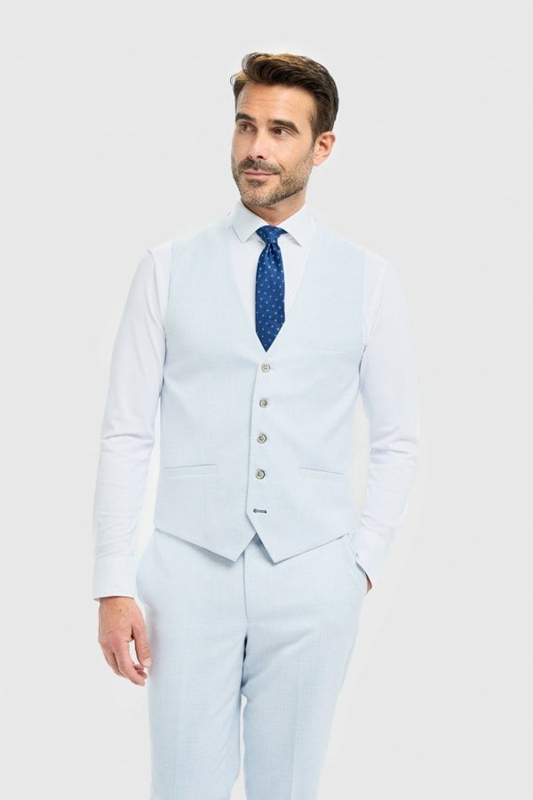 House of Cavani Tropez Sky Waistcoat