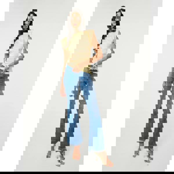 Pink Vanilla Shoulder Pad With Buckle Jersey Top