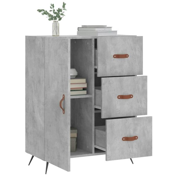 Berkfield Sideboard Concrete Grey 69.5x34x90 cm Engineered Wood