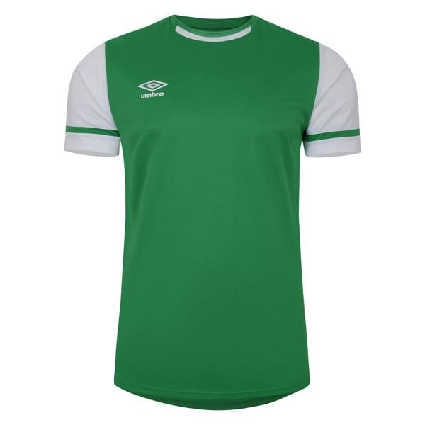Umbro Mens Cavelle Jersey T-Shirt - Emerald/Brilliant White - 