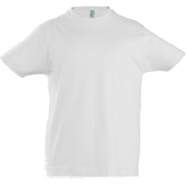 SOLS Kids Unisex Imperial Heavy Cotton Short Sleeve T-Shirt - White