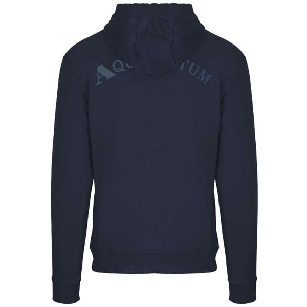 Aquascutum Aq 1851 Patch Logo Hoodie - Navy Blue