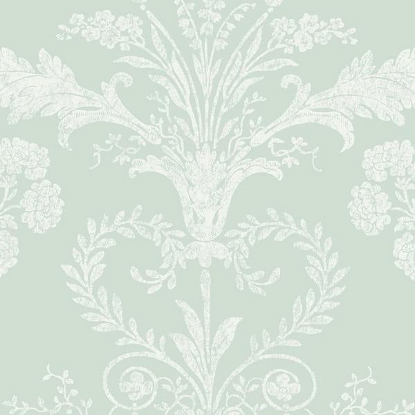 Laura Ashley Josette Wallpaper - Duck Egg - 10m