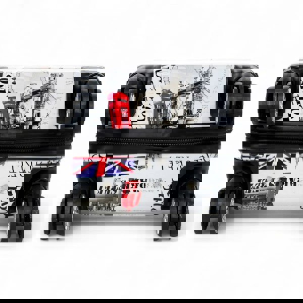 Snowball Hard Shell Expandable Luggage London City Print Suitcase