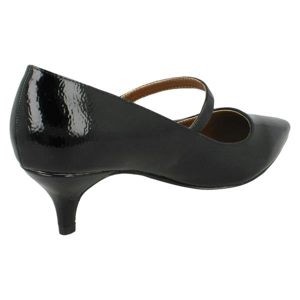 Spot On Ladies Spot On Mid Heel Mary Jane Shoes