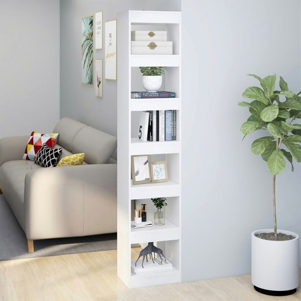 Berkfield Book Cabinet/Room Divider White 40x30x198 cm
