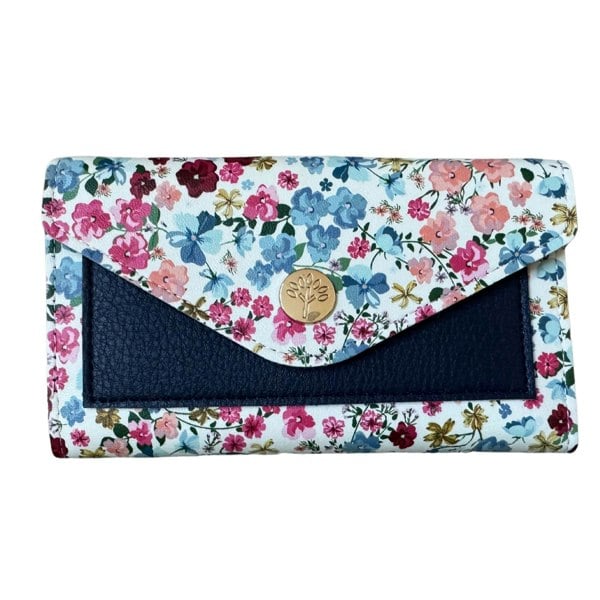 Fores Collection Floral Envelope Purse – Faux Leather with Tassel