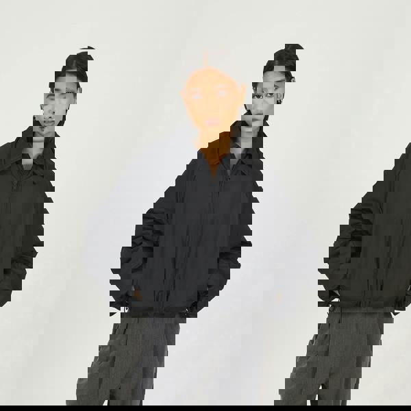 Brave Soul Black Cropped Oversized Raglan Sleeve Padded Jacket - Black Image 1