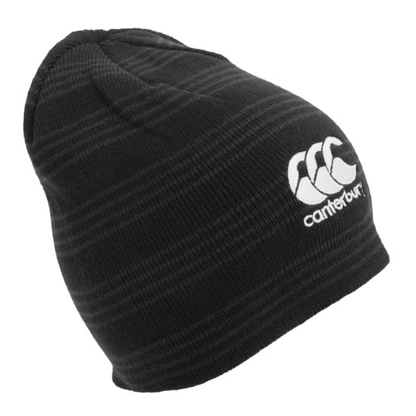 Canterbury Team Mens Winter Beanie Hat - Black/White