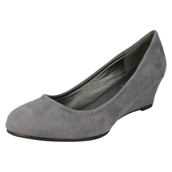 Spot On Ladies Spot On Wedge Pumps