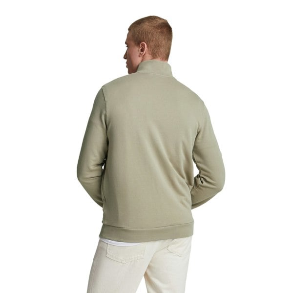 Lyle & Scott Mens Loopback Quarter Zip Sweatshirt - Sage Uniform