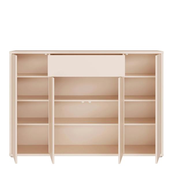 Furniture To Go Alice Springs Sideboard with 4 Doors Push-to-Open & 1 Centralised Drawer Push-to-Open in Sand