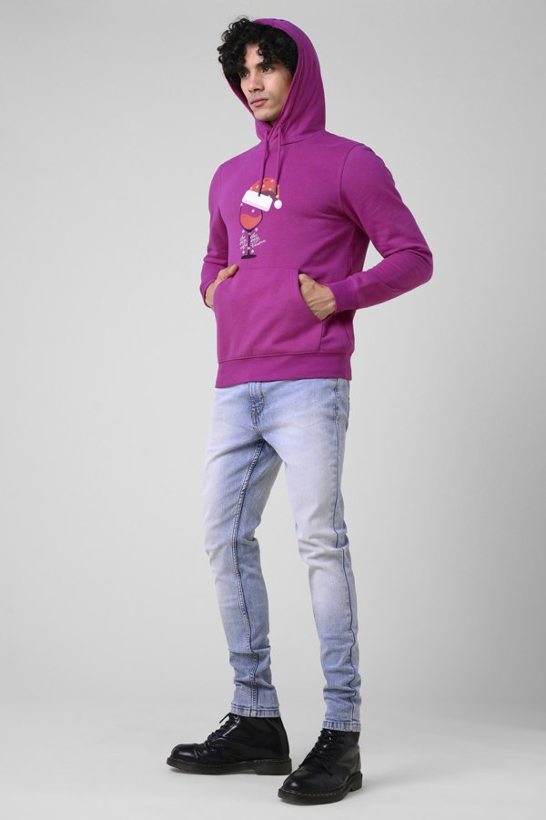 ENORSIA Mens Christmas Graphic Hoodie