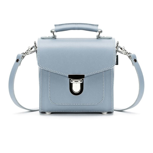 Lilac Grey Leather Sugarcube - Sugarcube - Zatchels