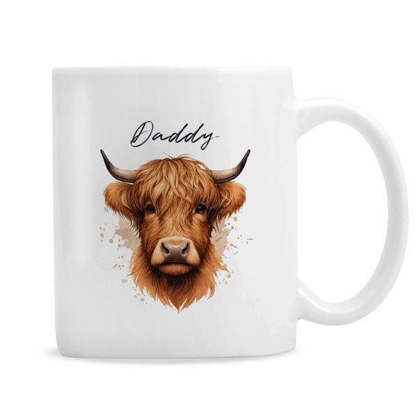 Personalised Memento Company Personalised Highland Cow Mug - Male