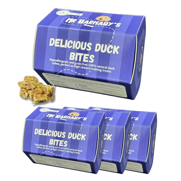 Mr Barnaby's Delicious Duck Bites Dog Treats (Pack of 4)