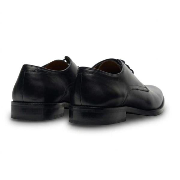 House Of Cavani Taylor - Men's Black Leather Classic Lace-Up Derby Shoes