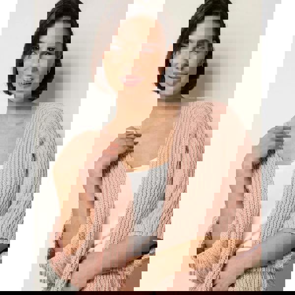 Blue Vanilla Edge To Edge Rib Cardigan