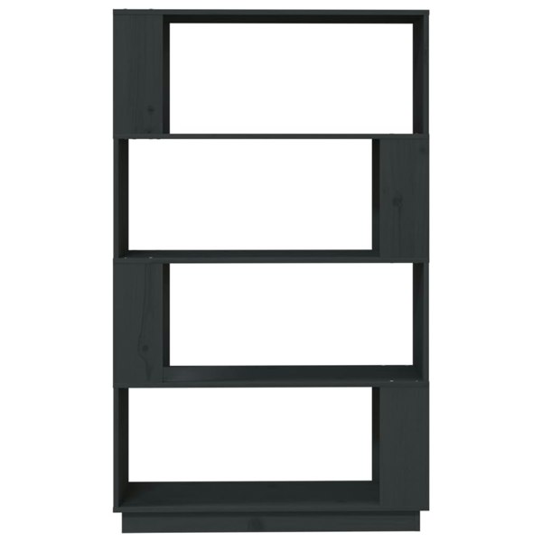 Berkfield Book Cabinet/Room Divider Grey 80x25x132 cm Solid Wood Pine