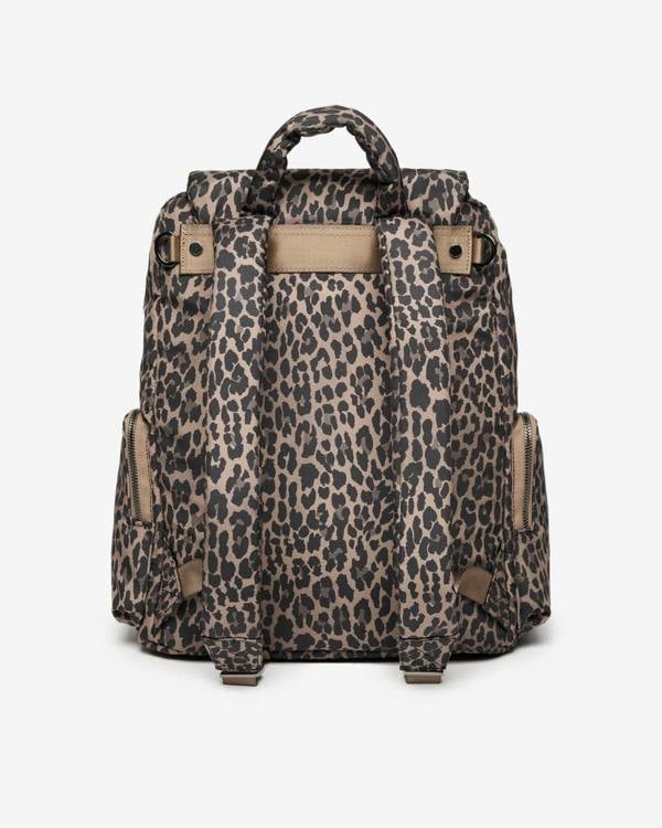 Tiba + Marl Alto Changing Backpack Brown Tonal Leopard