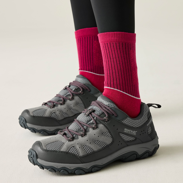 Regatta Womens Edgepoint IV Low Walking Shoes - Dark Steel/Dusty Rose