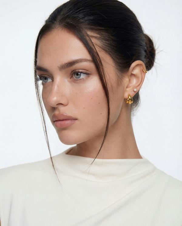 Elk & Bloom Chunky 14K Gold Triple Wrap Studs