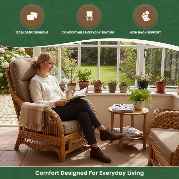 The Garden Marketplace Portofino Cane Single Chair