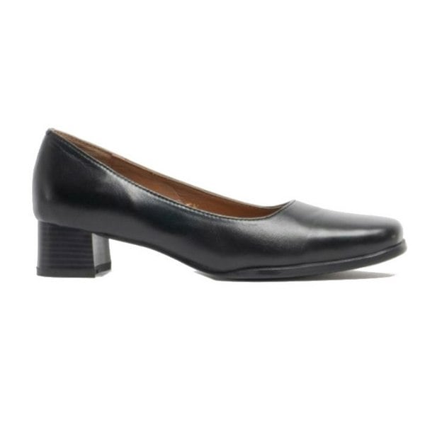 Amblers Walford Ladies Wide Fit Court / Womens Shoes - Black