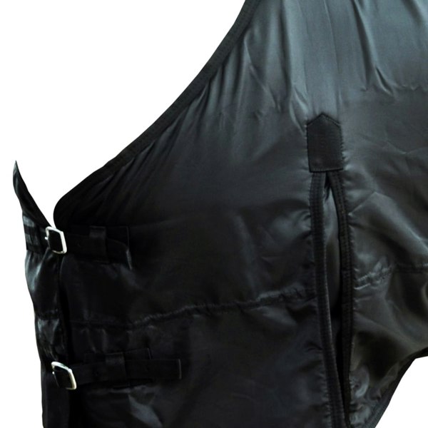 Berkfield Fleece Rug Double Layers with Surcingles 125 cm Black