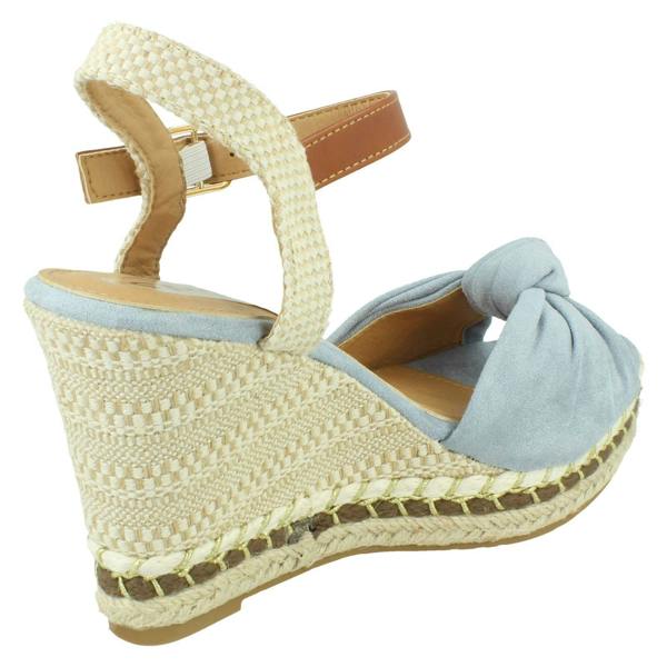 Spot On Ladies Spot On Knotted Vamp Wedges F12016