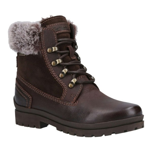 Cotswold Evenlode Leather Women's Brown Winter Ankle Boots