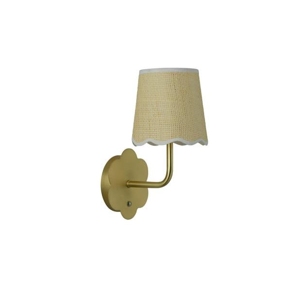 Lighting Collection GOLD FLOWER RECHARGEABLE WALL LIGHT