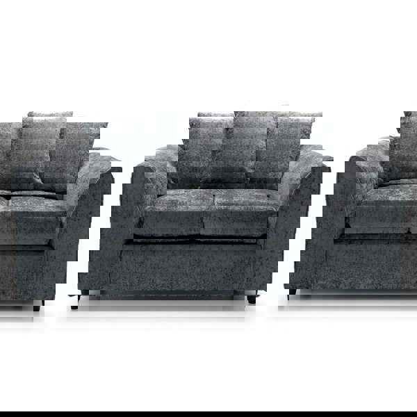 SQUAREBOXX Dylan Chenille 3+2 Seater Fabric Sofa in Grey