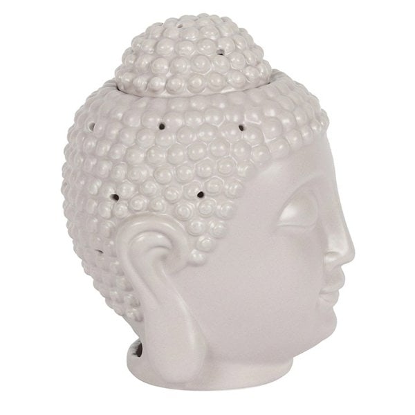 Serano Large Grey Buddha Head Oil Burner and Wax Warmer