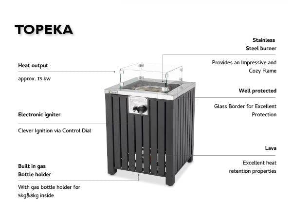 Tepro Topeka Gas Fire Pit