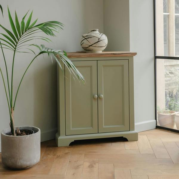 Statement Furniture Florence Corner Sideboard with Cupboard and Shelf. Assembled Storage