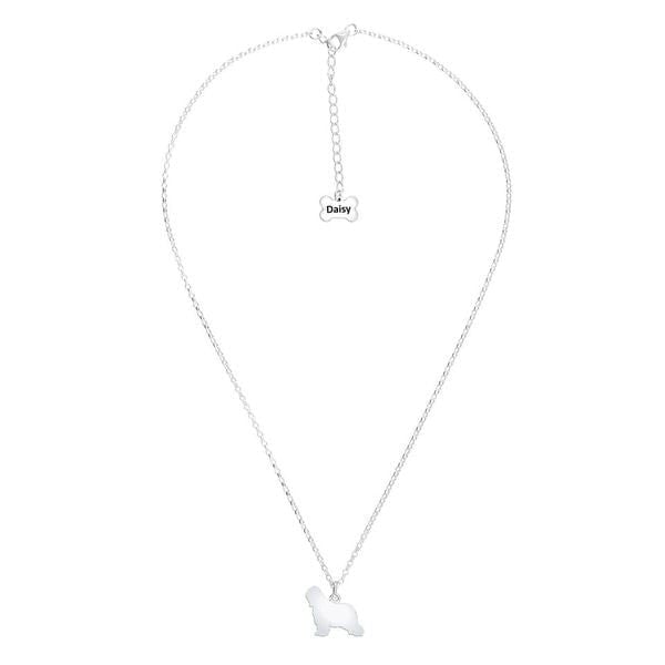 Mylee London Briard Silhouette Silver Necklace - Personalised