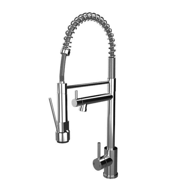 Flode Alta | Single Lever Kitchen Sink Mixer Tap with Swivel Spout | Polished Chrome Finish