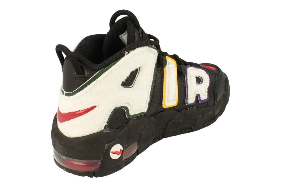 Nike Air More Uptempo GS Basketball Trainers Dq7780  001 - Black University Red White 001 - Photo 2